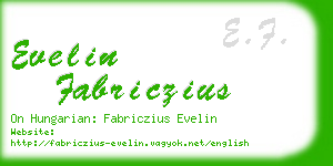 evelin fabriczius business card